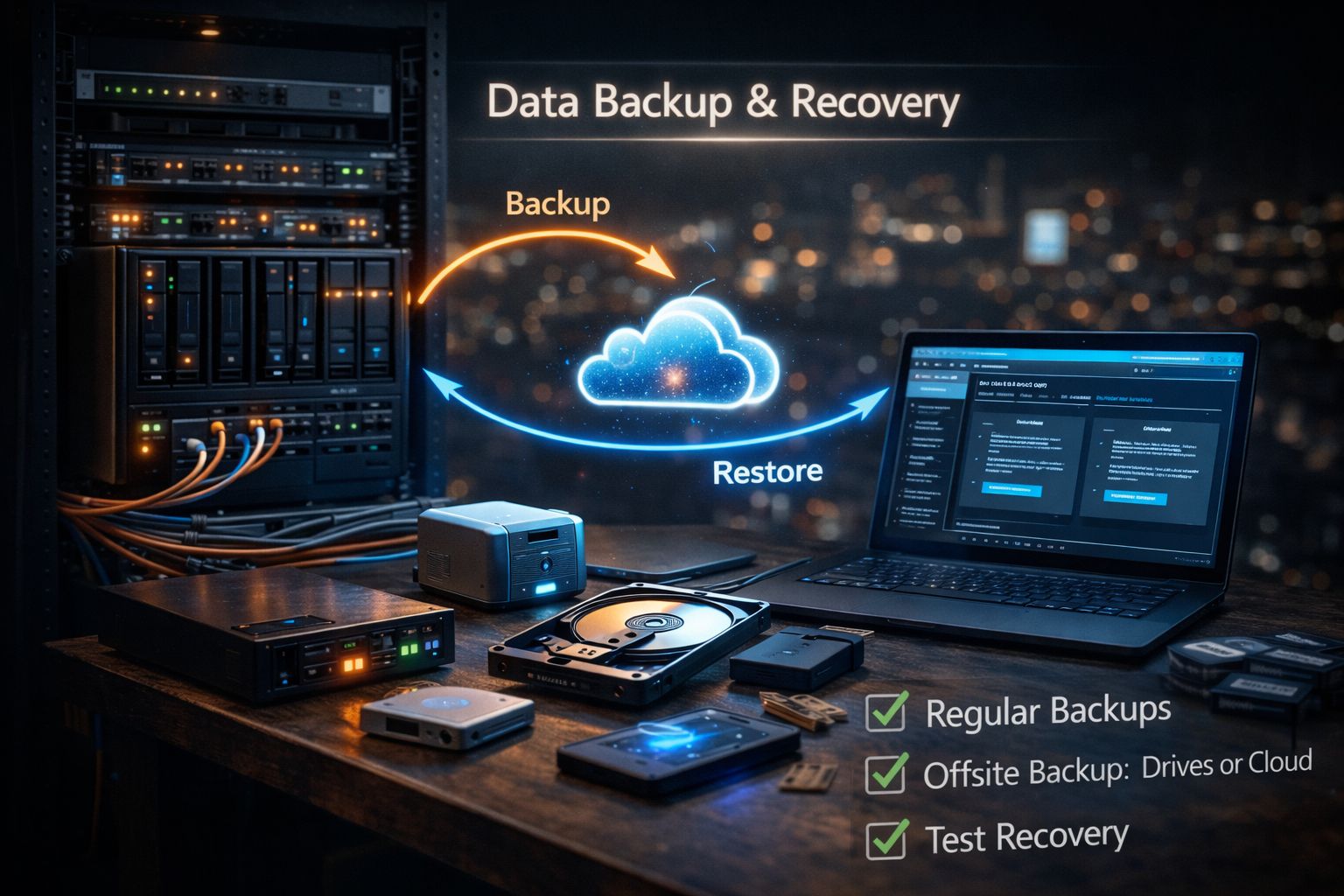 Backup and recovery systems dashboard