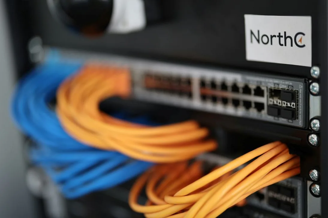 Network switch with patch cables